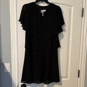 Elegant Black Layered Mini Dress